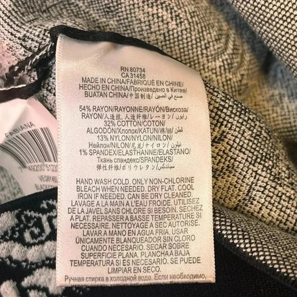 BCBGMAXAZRIA‎ Black White Embroidered Bodycon Bandage Mini Dress Small - Picture 5 of 5